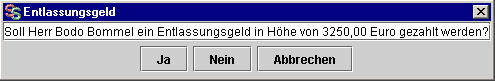 Frage nach Entlassungsgeld