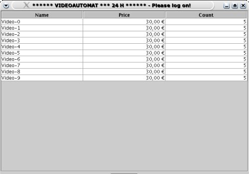 Beispiel eines SingleTableFormSheet